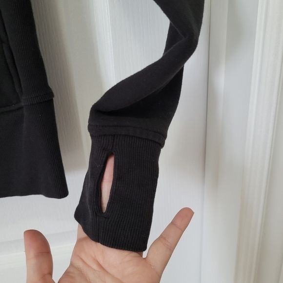 RARE Lululemon Floral Flock Pullover size 2 black quarter zip velvet floral 2017 - Picture 12 of 16